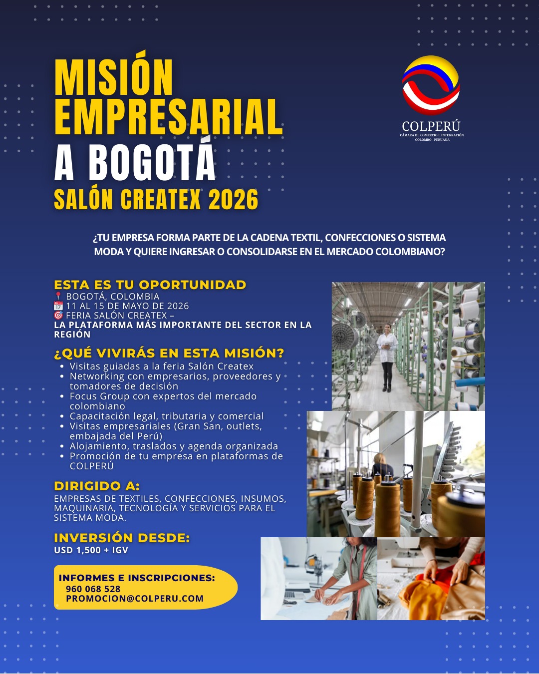 Flyer Misión Feria Createx