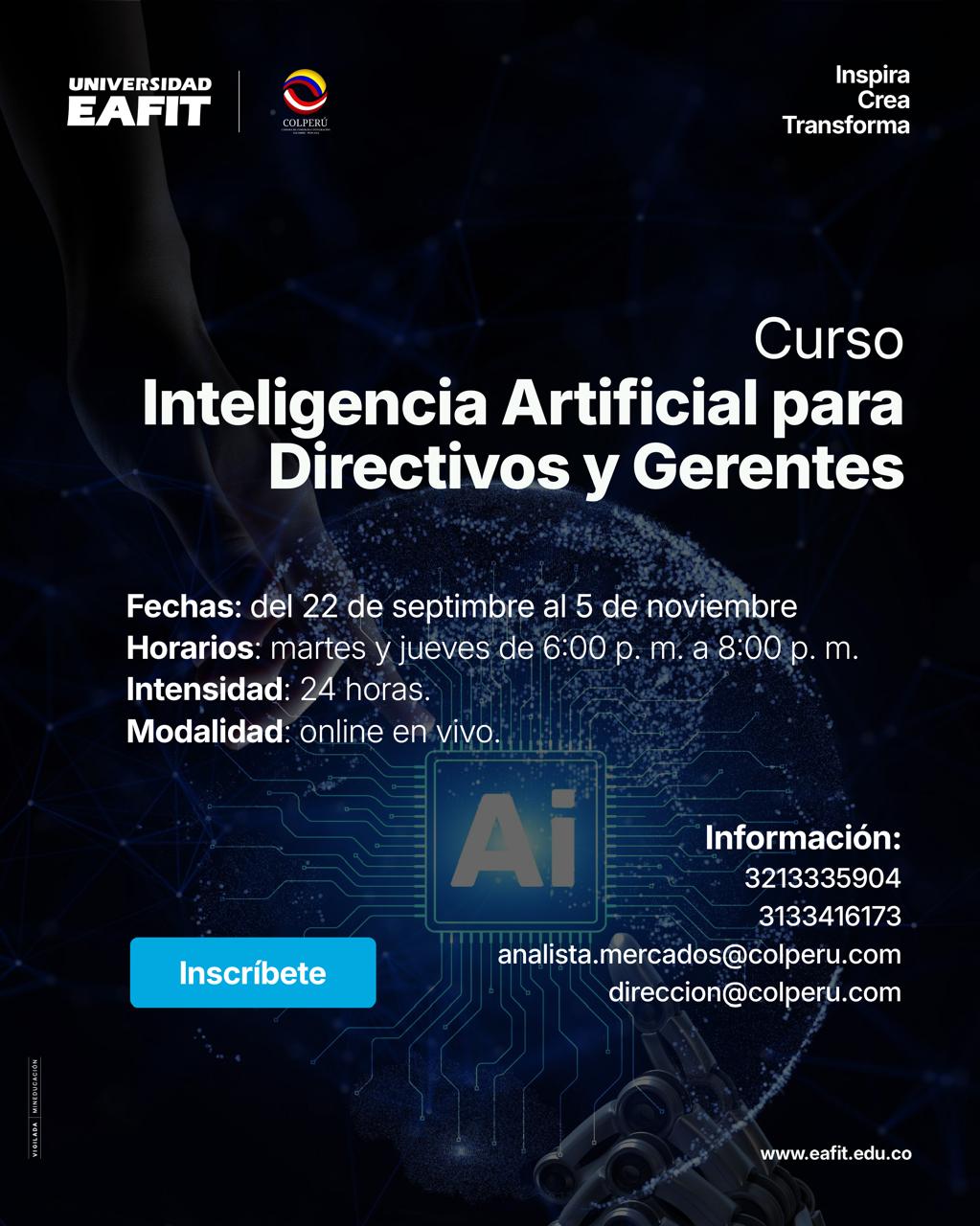 Pieza promocional Curso IA Colperú